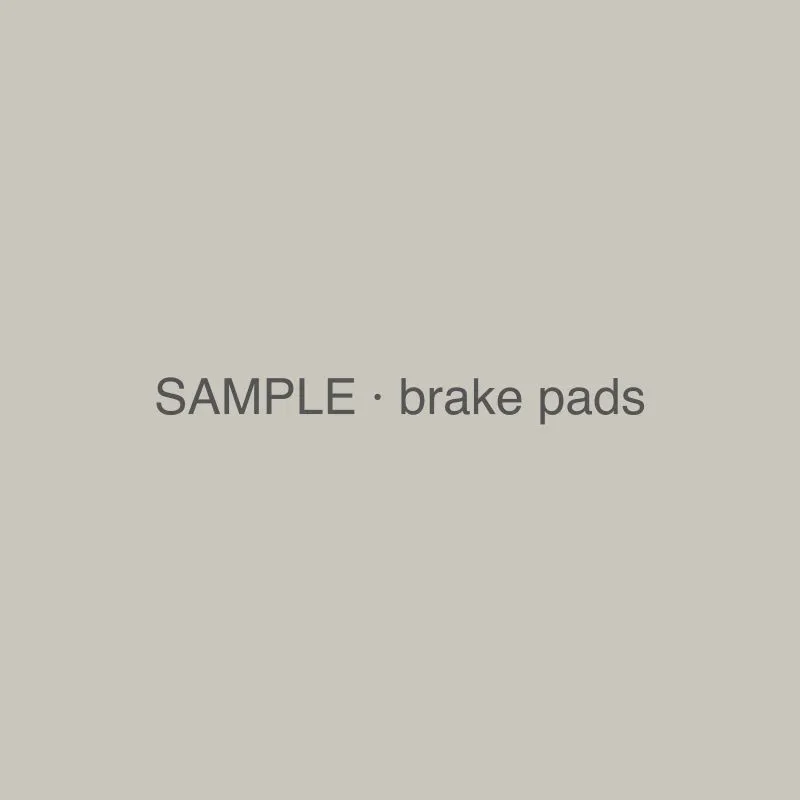 Sample brake pads
