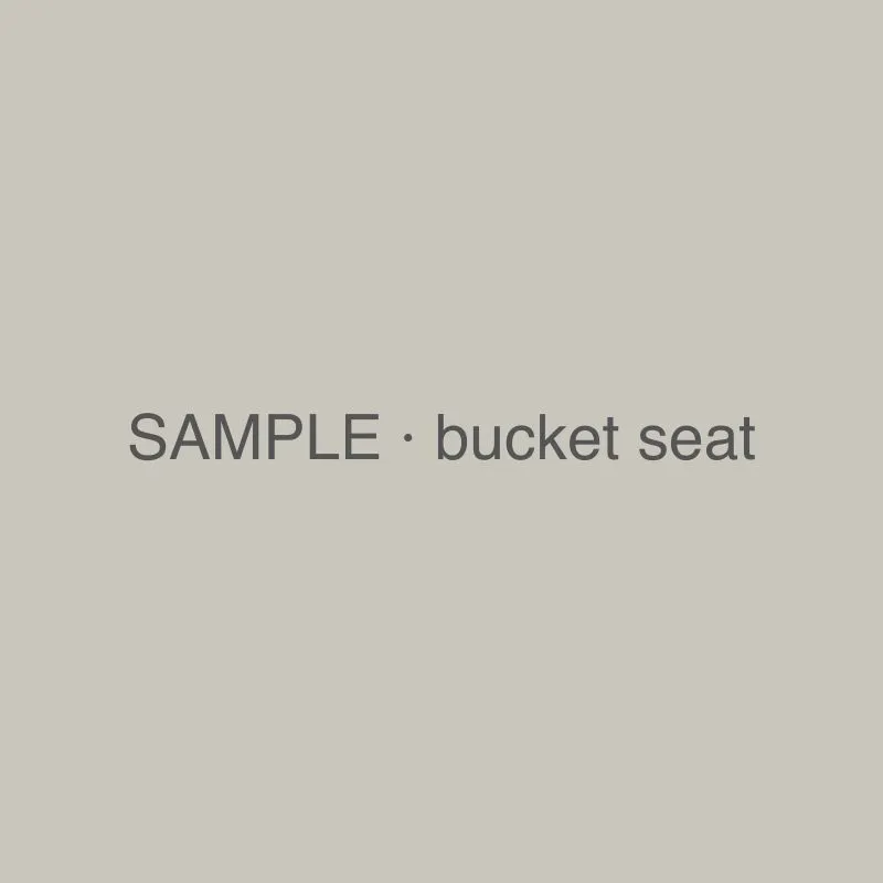 Sample bucket seat